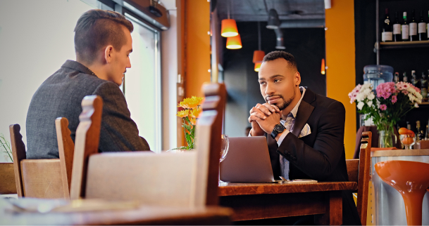 lawyer meeting client