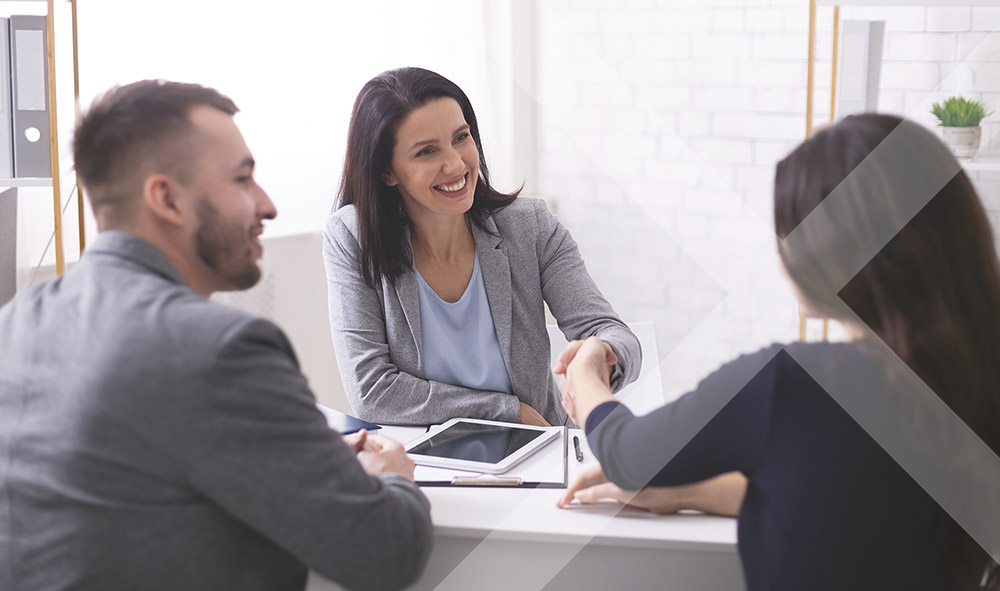 lawyer meeting with clients