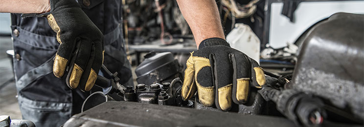 person repairing truck